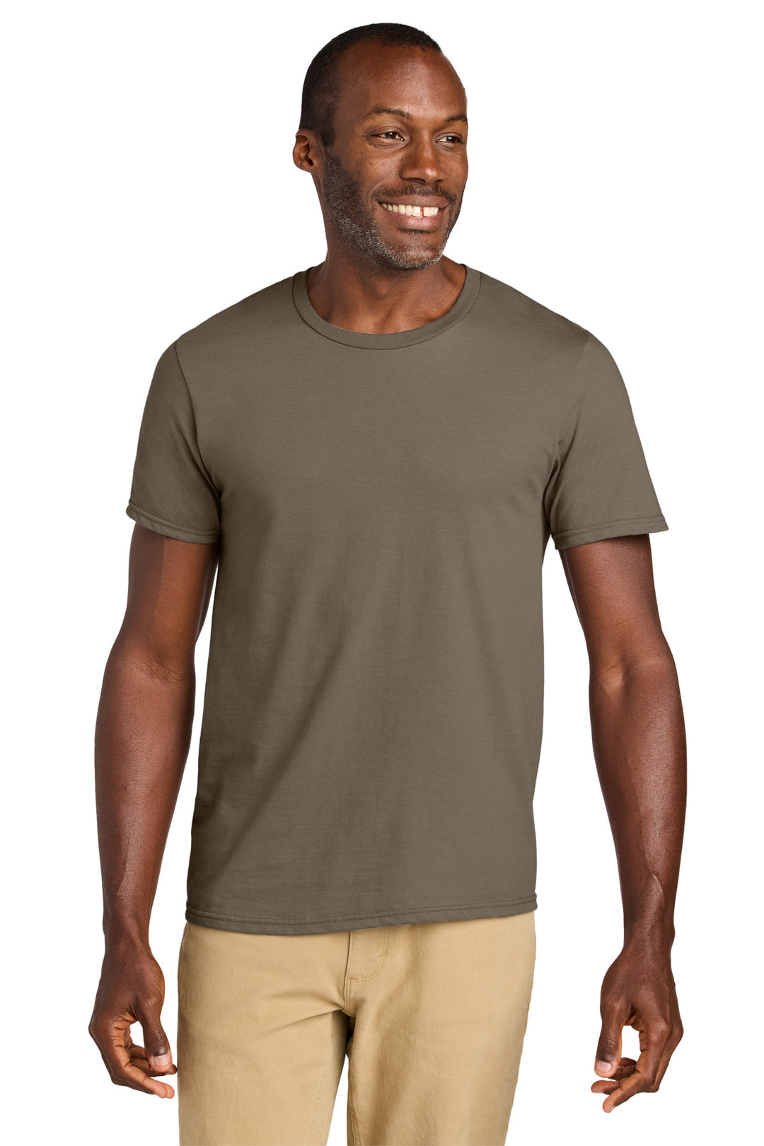Front View of Safari Jerzees Classics Unisex Cotton T-Shirt 363M
