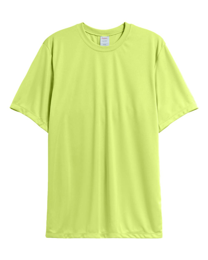 Front View of Safety Green Cool DRI® Performance T-Shirt - 4820
