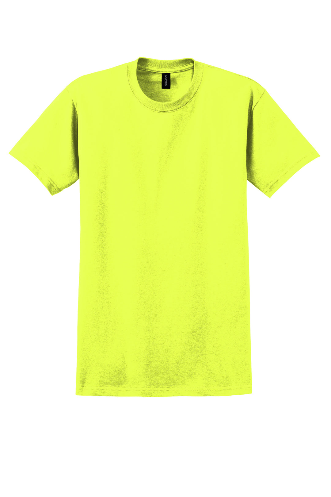 Front View of Safety Green Gildan - Ultra Cotton 100% US Cotton T-Shirt. 2000