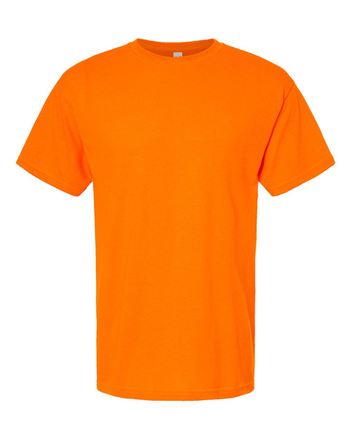 Front View of Safety Orange Gold Soft Touch T-Shirt - 4800