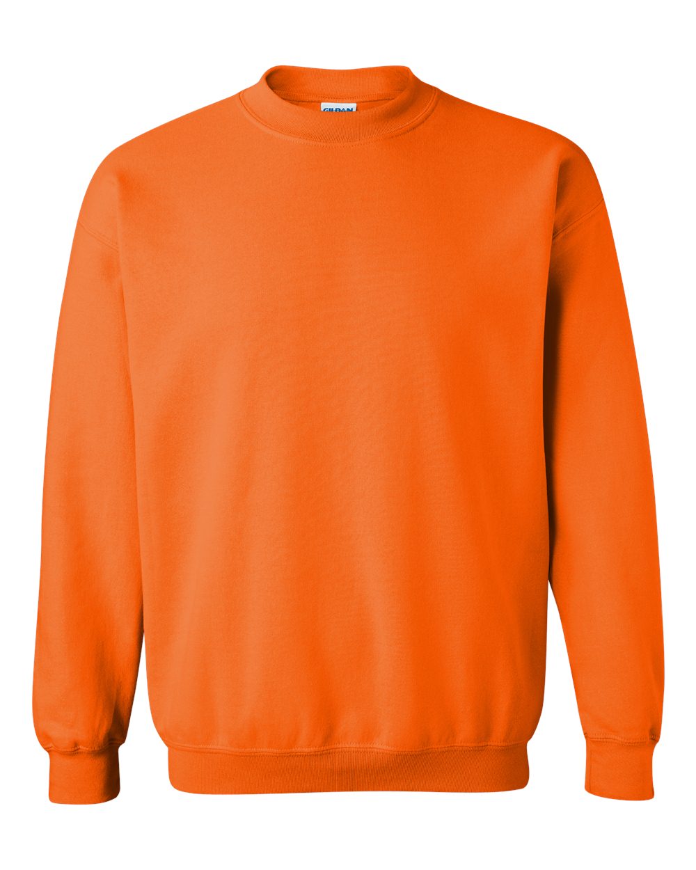 Front View of Safety Orange Heavy Blend™ Crewneck Sweatshirt - 18000