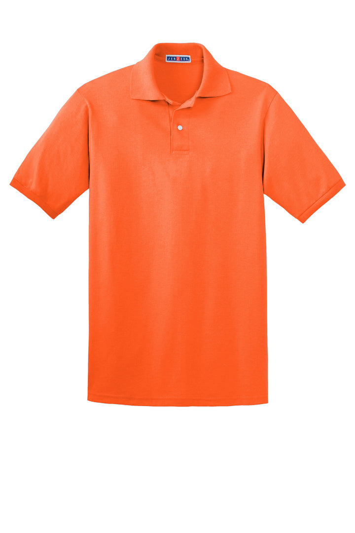 Front View of Safety Orange Jerzees Dri-Power Sport Shirt. 437M