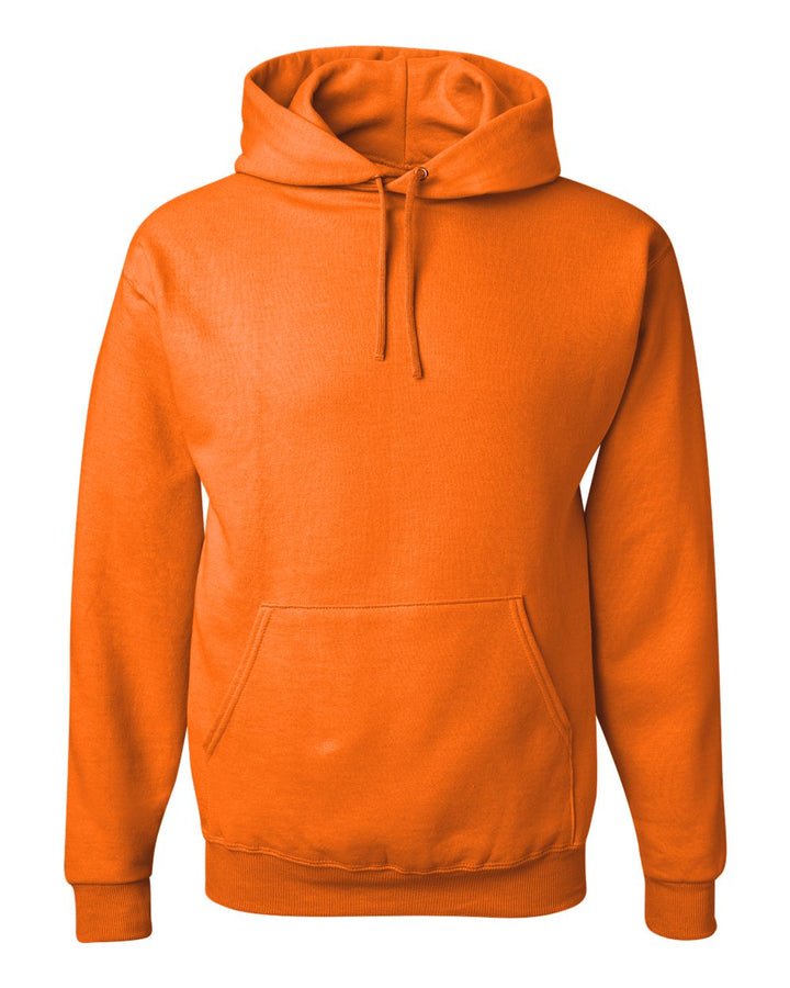Front View of Safety Orange NuBlend® Hooded Sweatshirt - 996MR