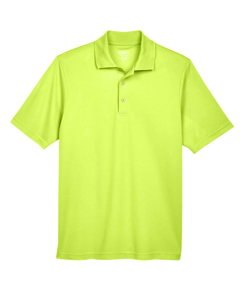 Front View of Safety Yellow Men's Origin Performance Piqué Polo - 88181