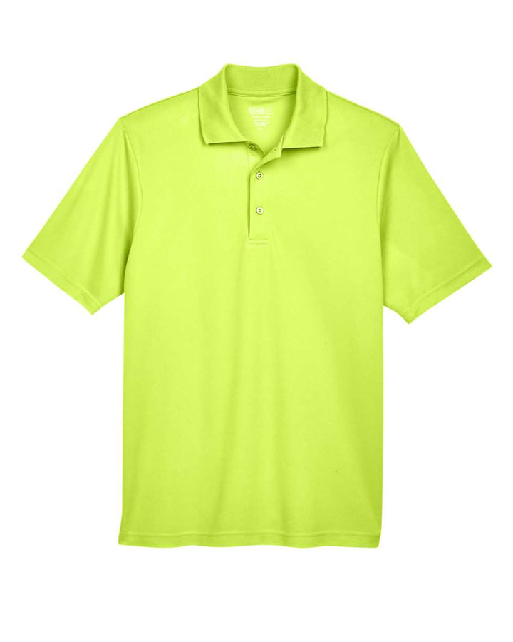 Front View of Safety Yellow Men's Origin Performance Piqué Polo - 88181