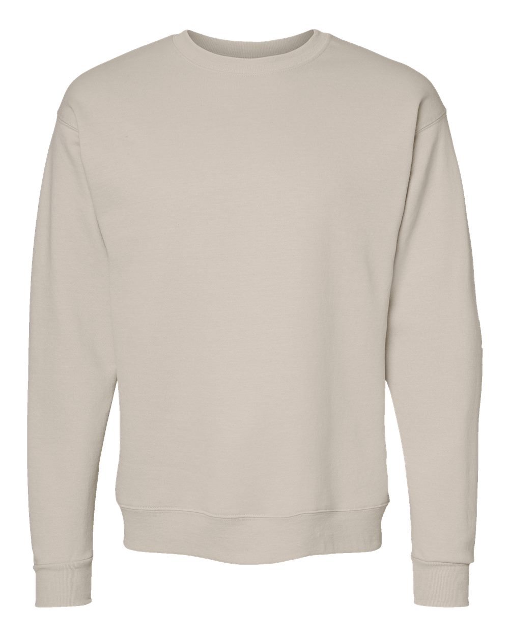Front View of Sand Ecosmart® Crewneck Sweatshirt - P160