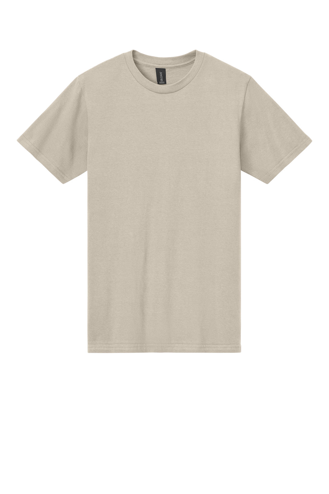 Front View of Sand Gildan Softstyle Midweight Tee 65000