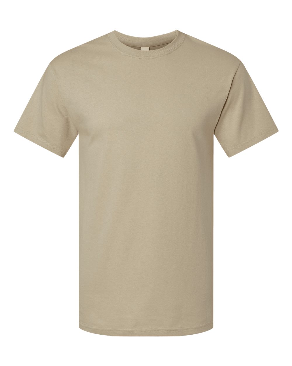 Front View of Sand Gold Soft Touch T-Shirt - 4800