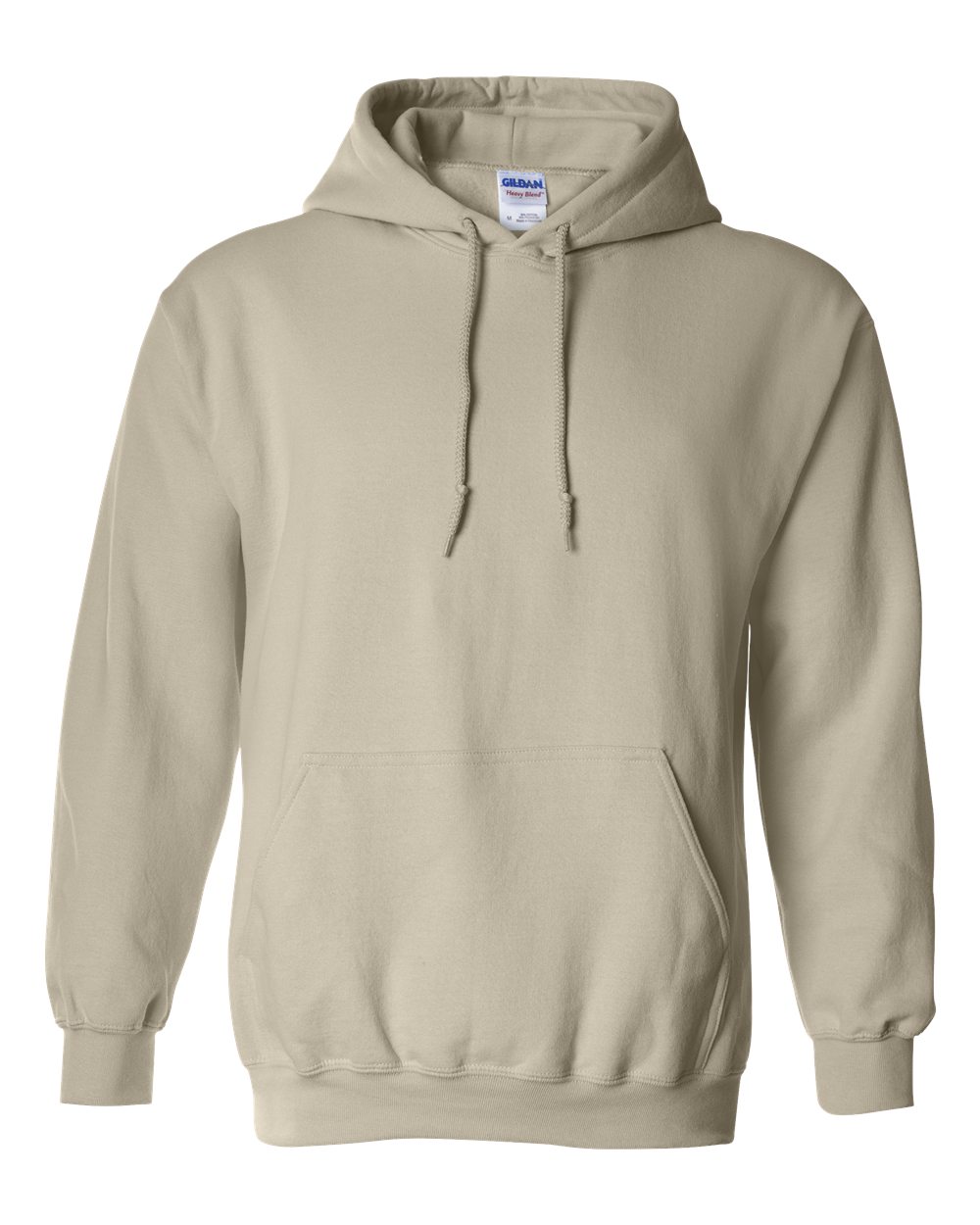 Front View of Sand Heavy Blend™ Hooded Sweatshirt - 18500