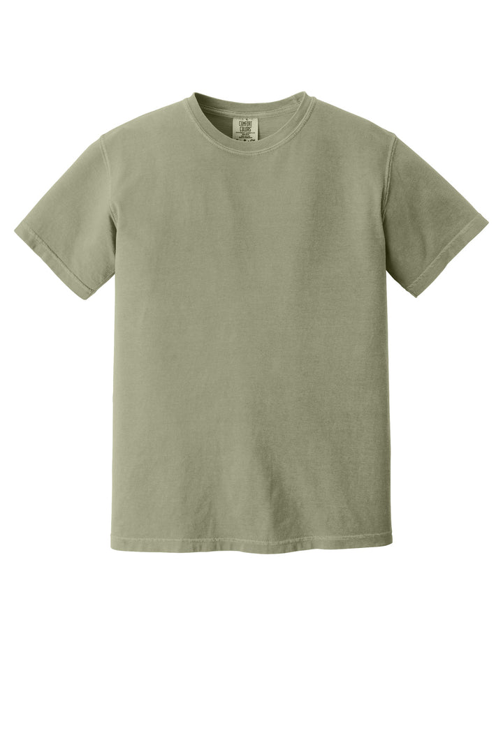 Front View of Sandstone COMFORT COLORS Heavyweight Ring Spun Tee. 1717