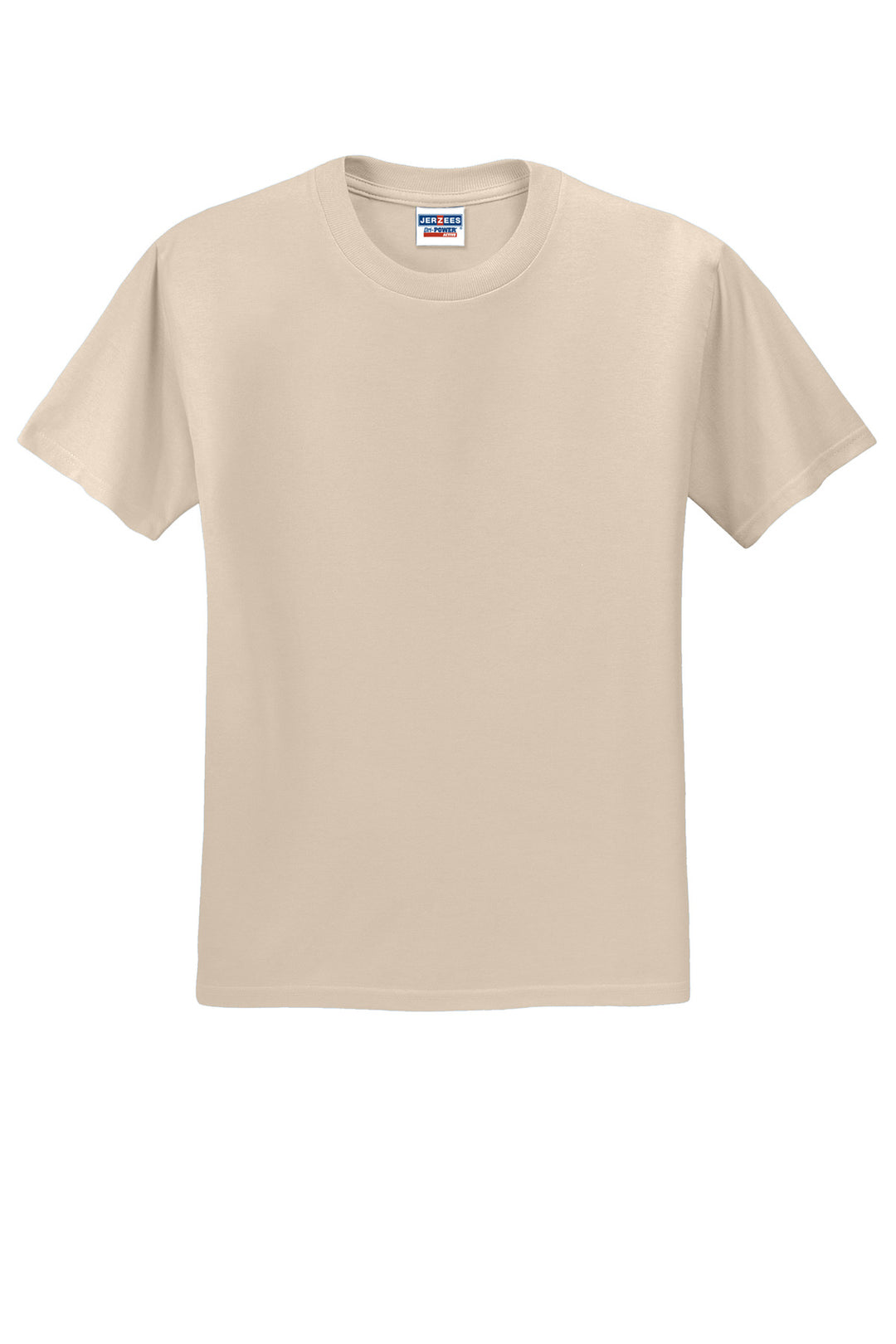 Front View of Sandstone Jerzees - Dri-Power 50/50 Cotton/Poly T-Shirt. 29M