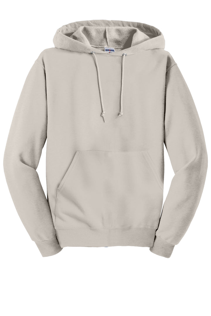 Front View of Sandstone Jerzees NuBlend Pullover Hooded Sweatshirt. 996M