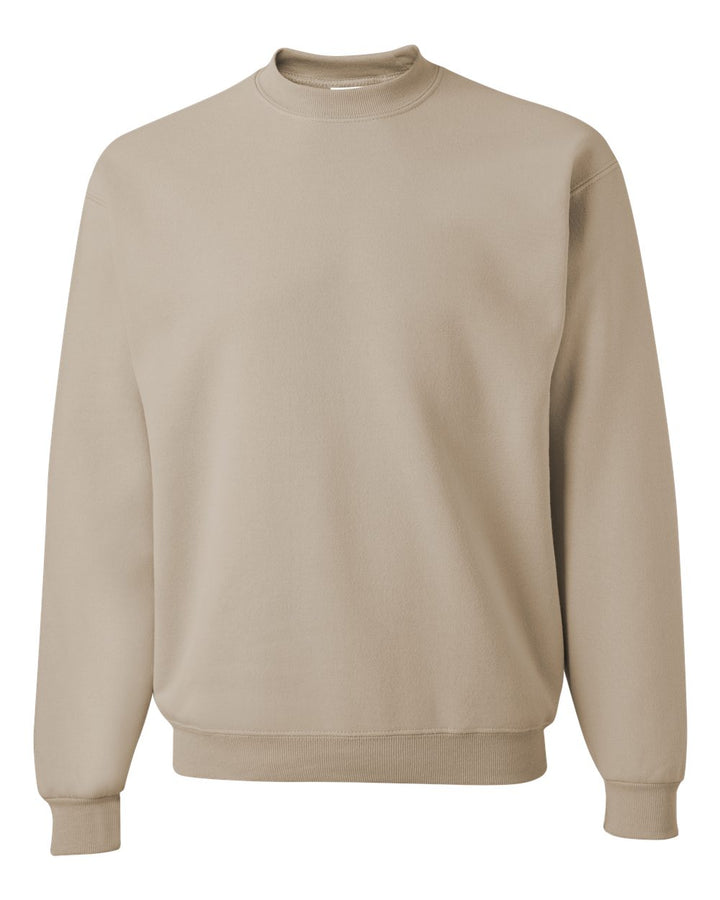 Front View of Sandstone NuBlend® Crewneck Sweatshirt - 562MR