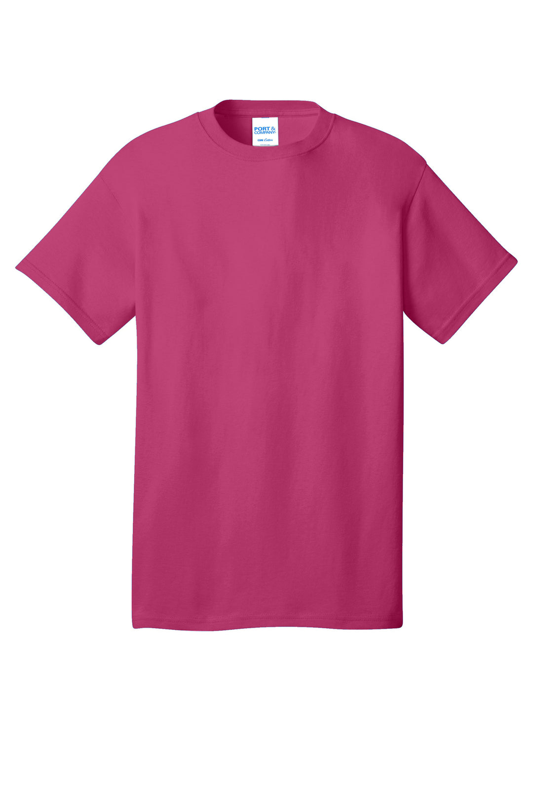 Front View of Sangria Port & Company - Core Cotton Tee. PC54