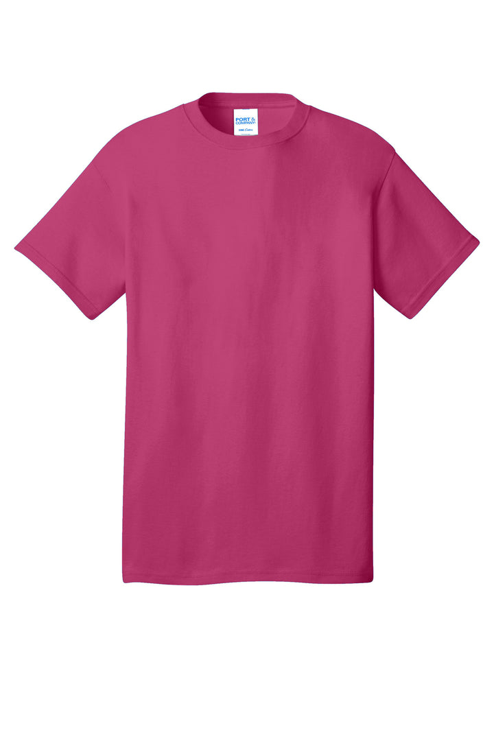 Front View of Sangria Port & Company - Core Cotton Tee. PC54