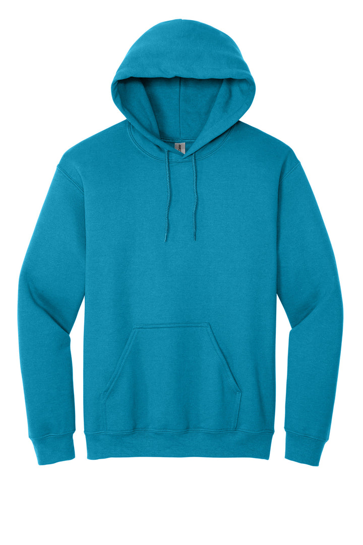 Front View of Sapphire Gildan - Heavy Blend Hooded Sweatshirt. 18500