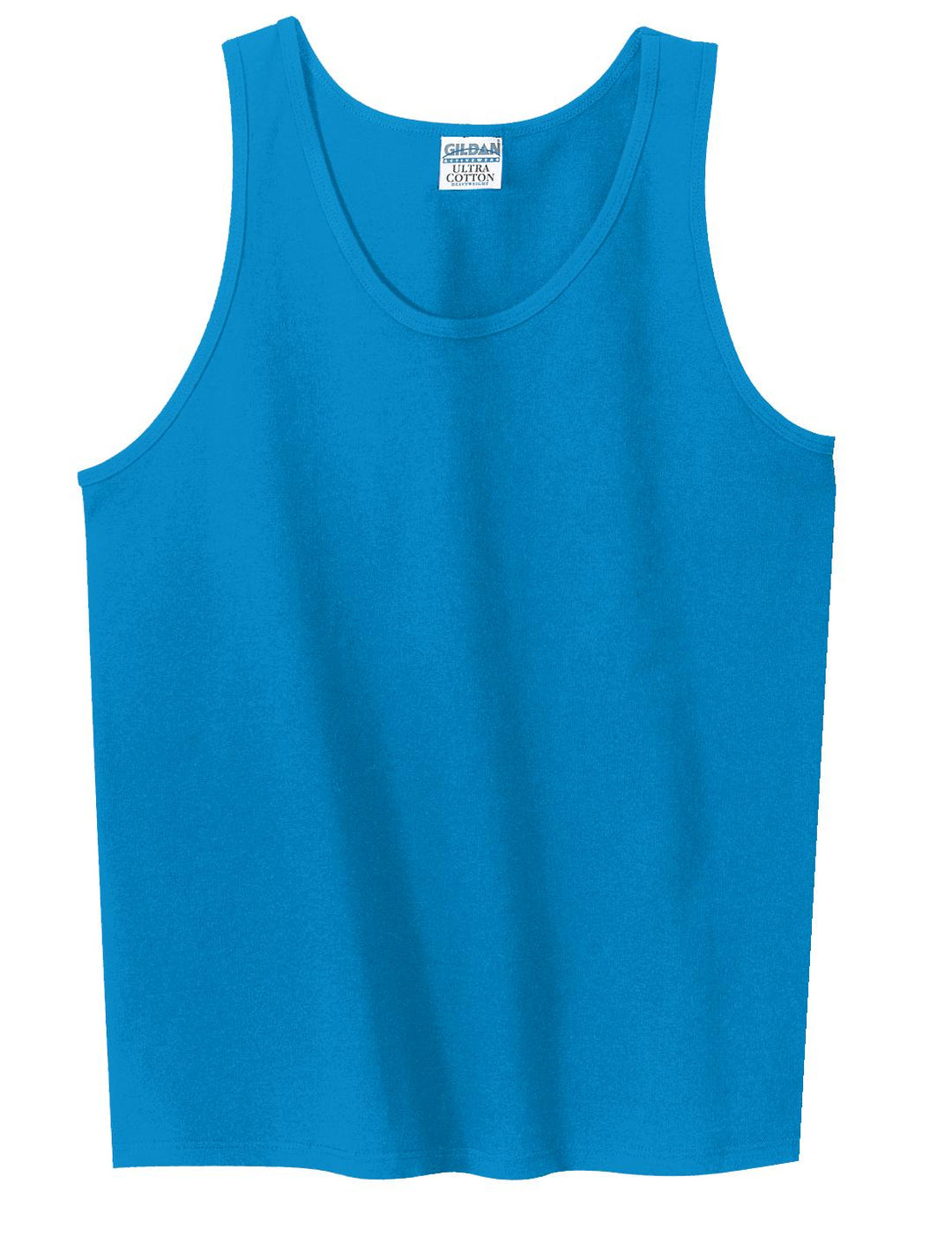 Front View of Sapphire Gildan - Ultra Cotton 100% US Cotton Tank Top. 2200