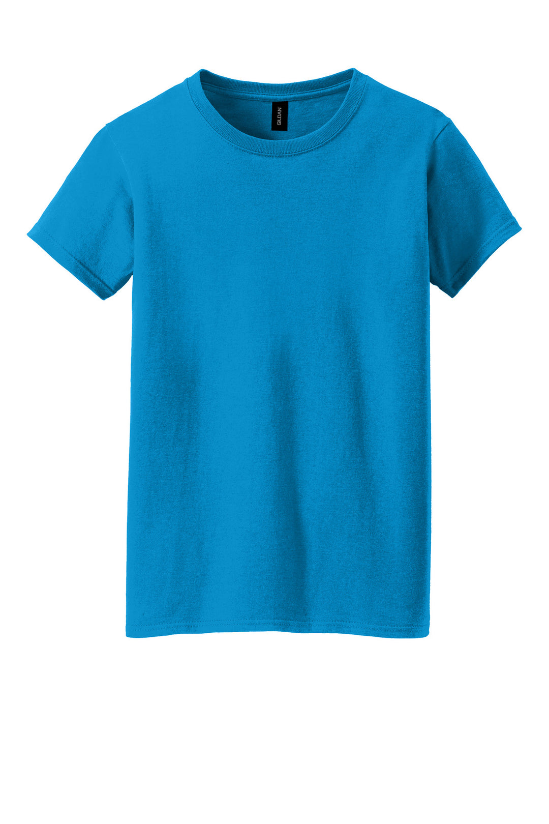 Front View of Sapphire Gildan Women's Heavy Cotton 100% Cotton T-Shirt. 5000L