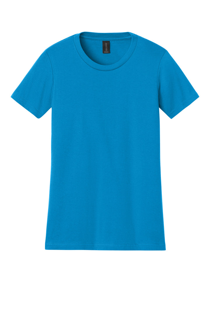 Front View of Sapphire Gildan Women's Softstyle Midweight Tee 65000L