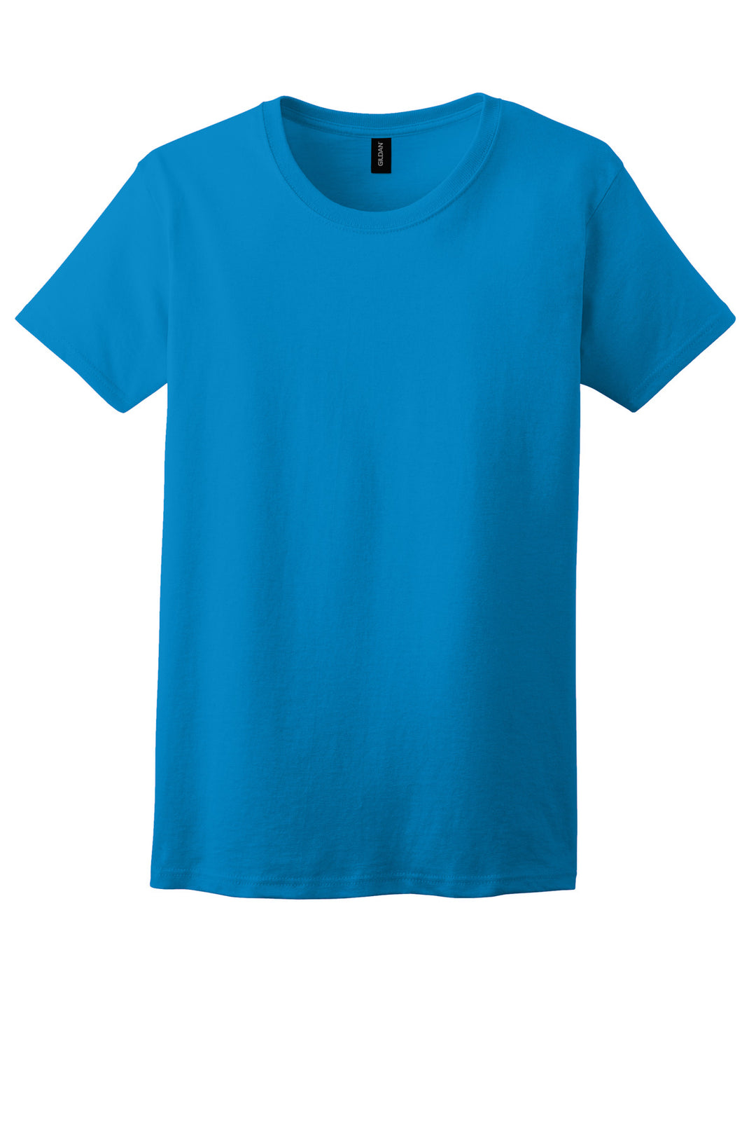 Front View of Sapphire Gildan Women's Ultra Cotton 100% US Cotton T-Shirt. 2000L