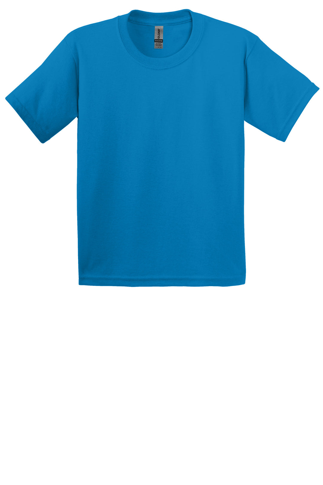 Front View of Sapphire Gildan - Youth Ultra Cotton 100% US Cotton T-Shirt. 2000B