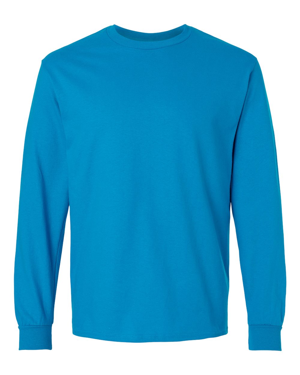 Front View of Sapphire Ultra Cotton® Long Sleeve T-Shirt - 2400
