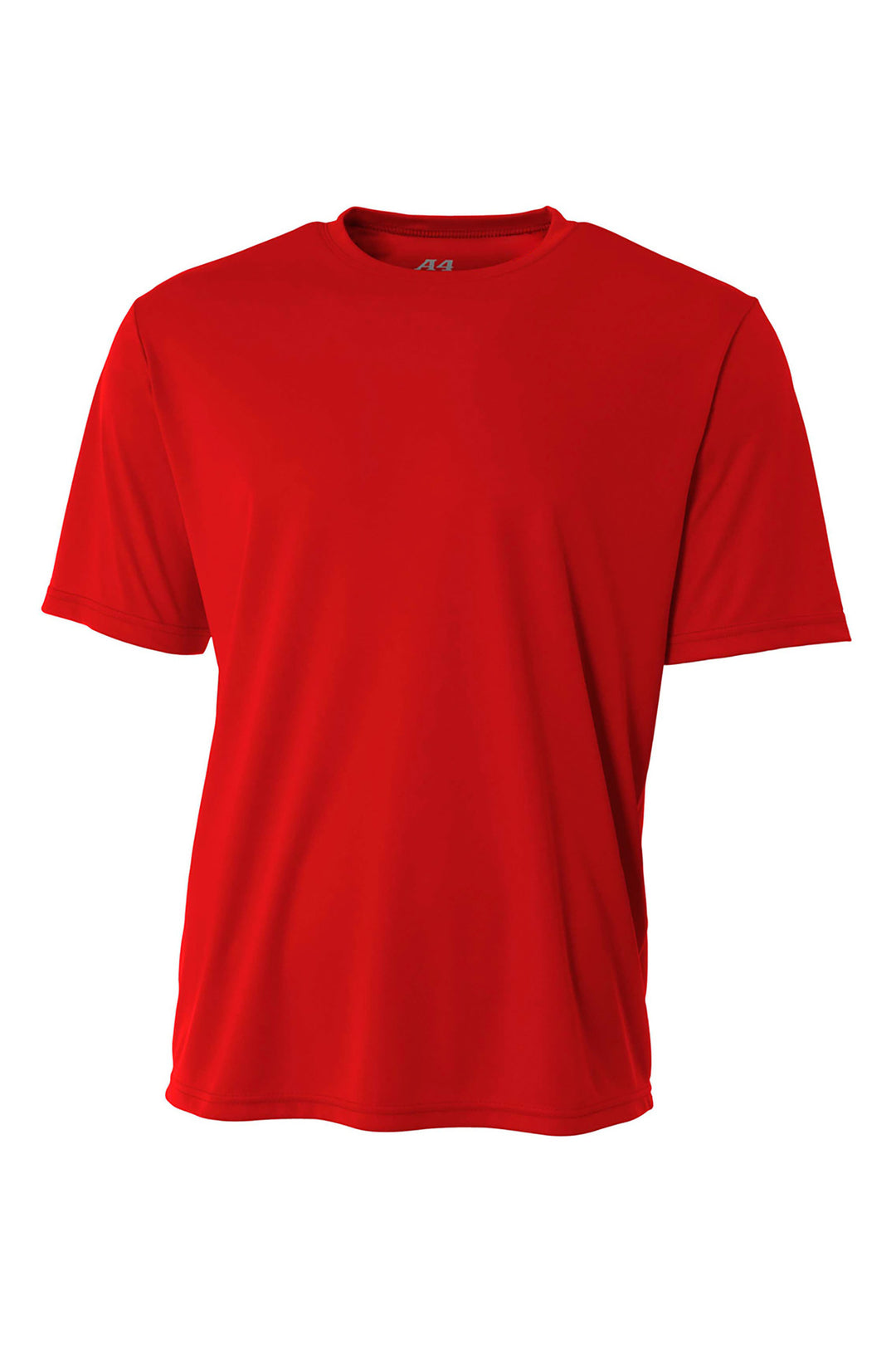 Front View of Scarlet A4 Cooling Performance Short Sleeve Tee A4N3142
