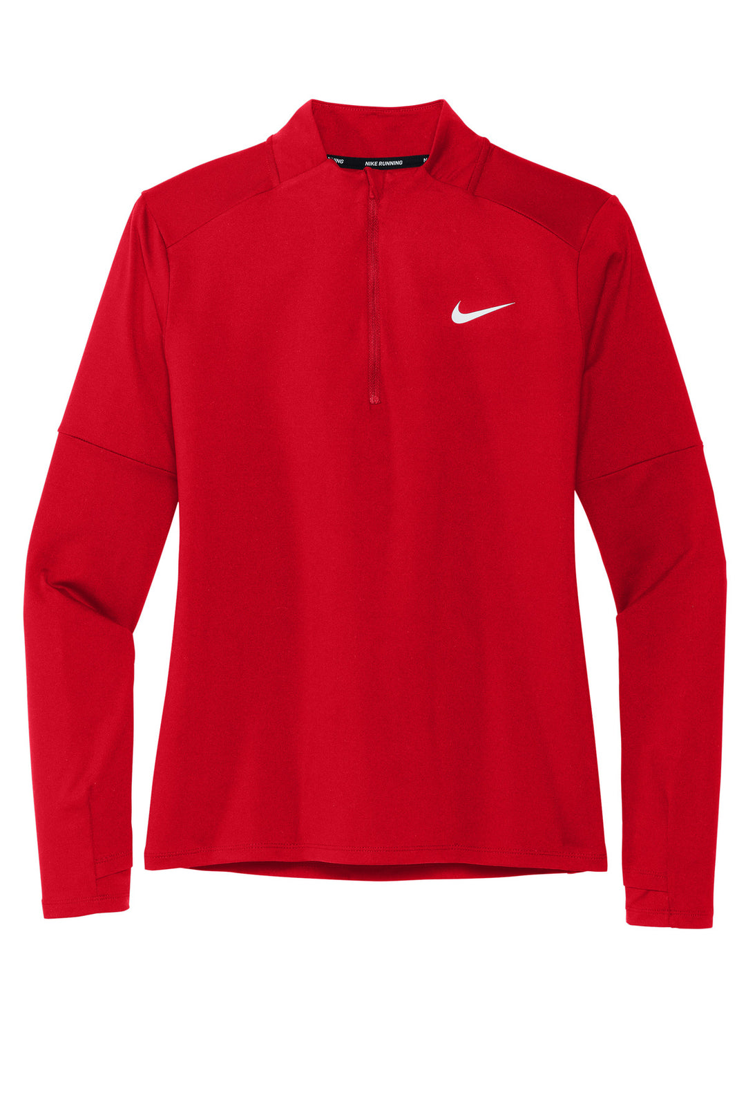 Front View of Scarlet Nike Women's Dri-FIT Element 1/2-Zip Top NKDH4951