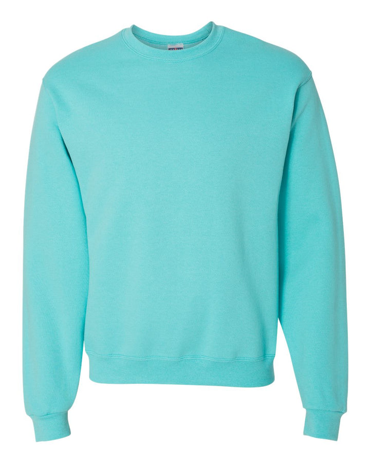 Front View of Scuba Blue NuBlend® Crewneck Sweatshirt - 562MR