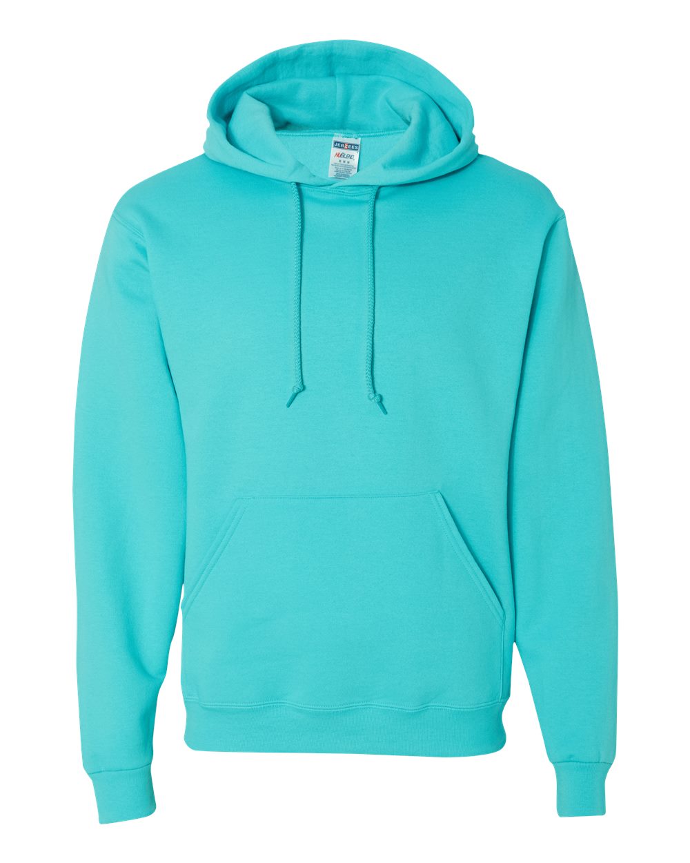 Front View of Scuba Blue NuBlend® Hooded Sweatshirt - 996MR