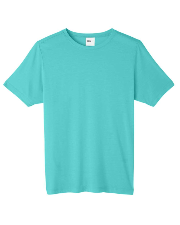 Front View of Sea Glass Unisex Fusion ChromaSoft™ Performance T-Shirt - CE111