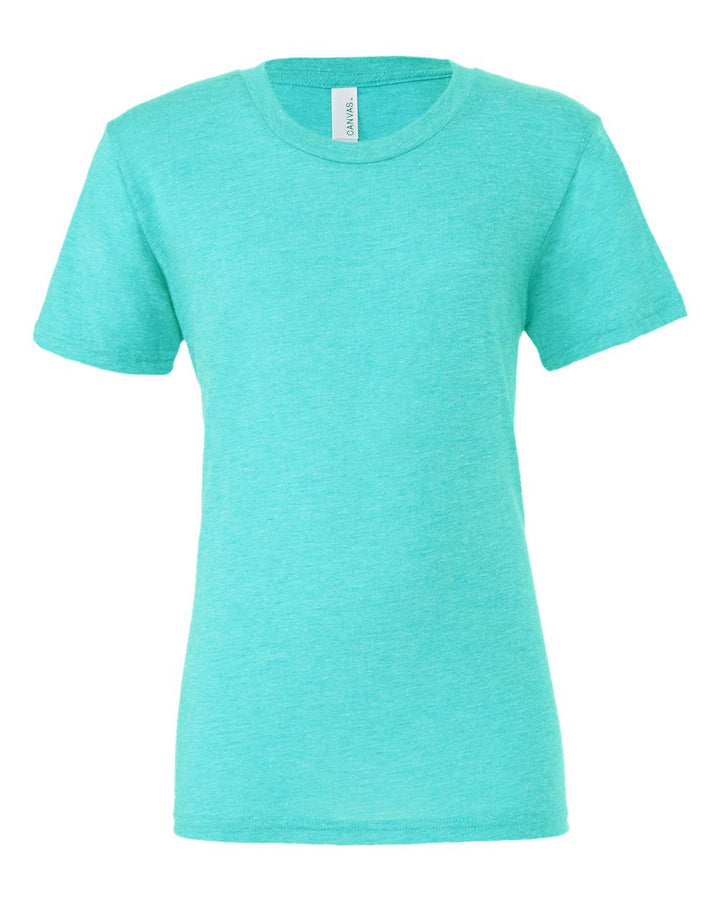 Front View of Sea Green Triblend Triblend Tee - 3413
