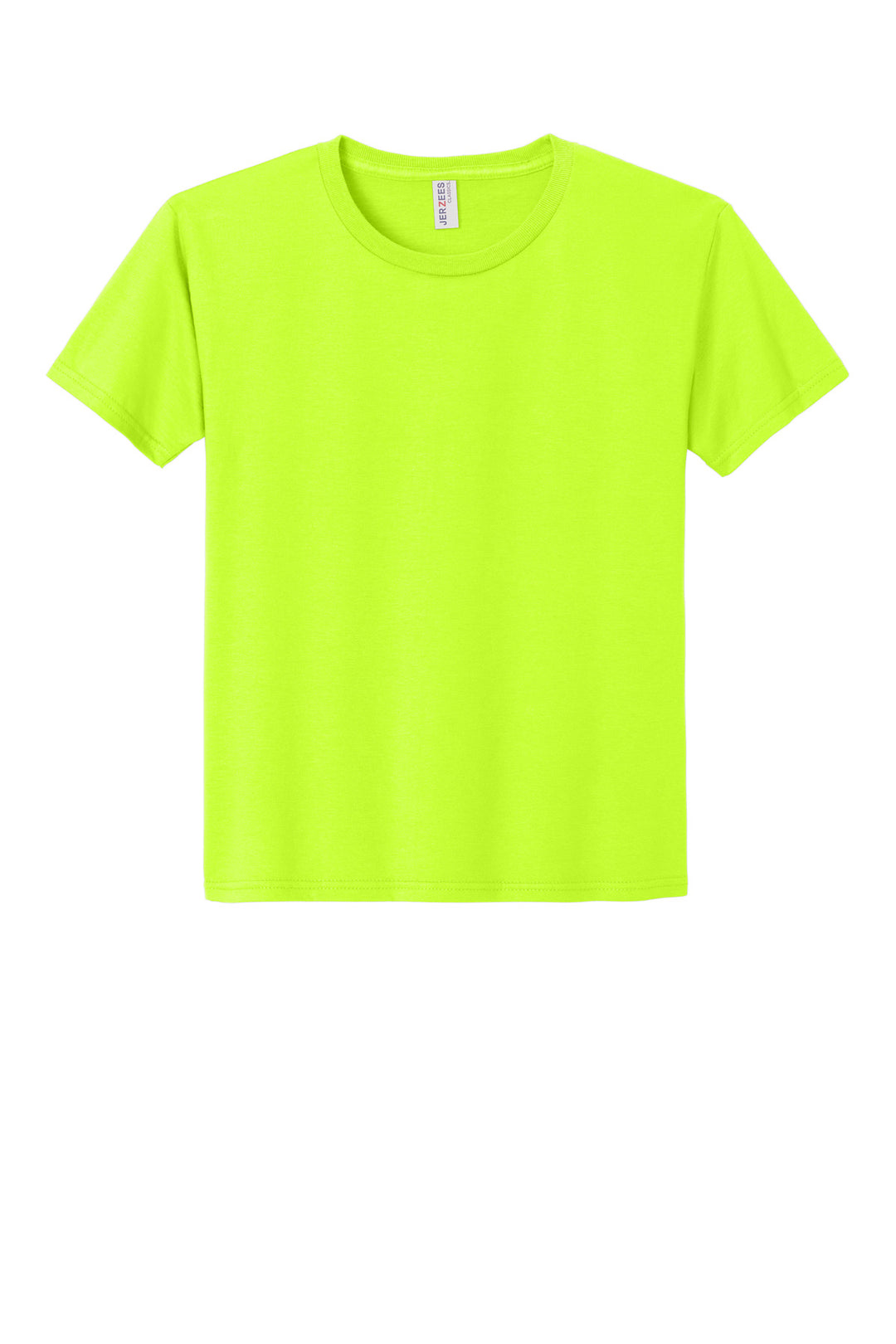 Front View of SftyGrn Jerzees Classics Youth Cotton T-Shirt 363Y