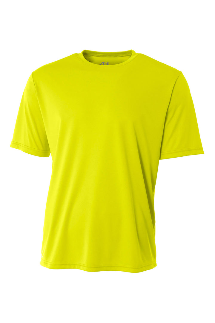 Front View of SftyYellow A4 Cooling Performance Short Sleeve Tee A4N3142