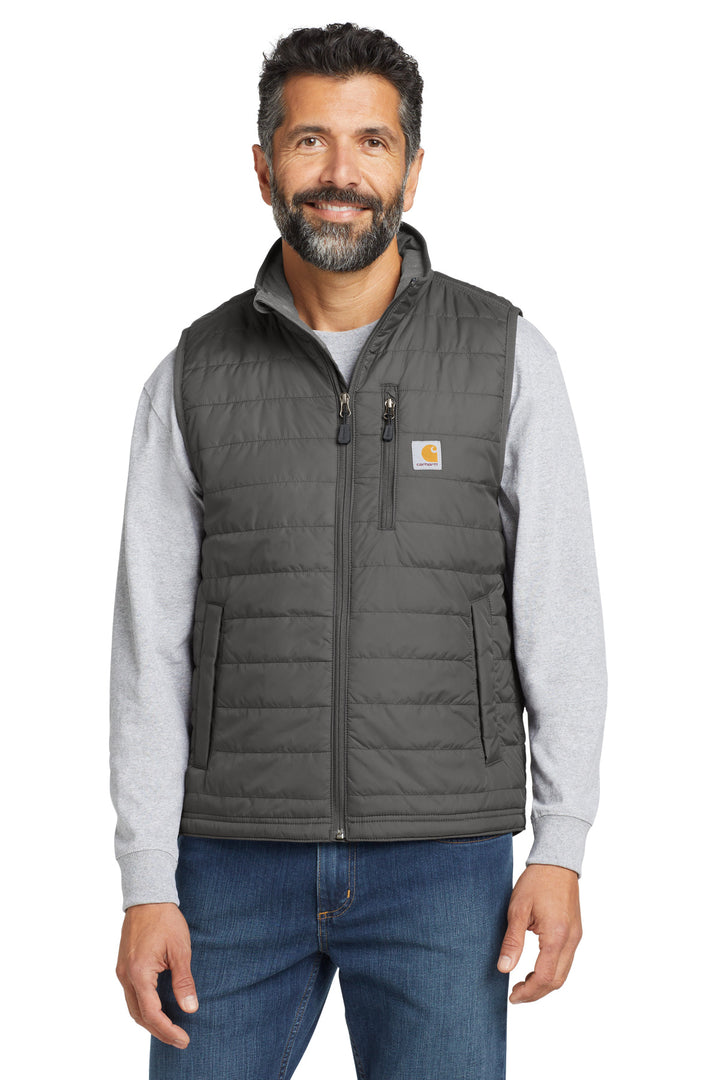 Front View of Shadow Grey Carhartt Gilliam Vest CT102286