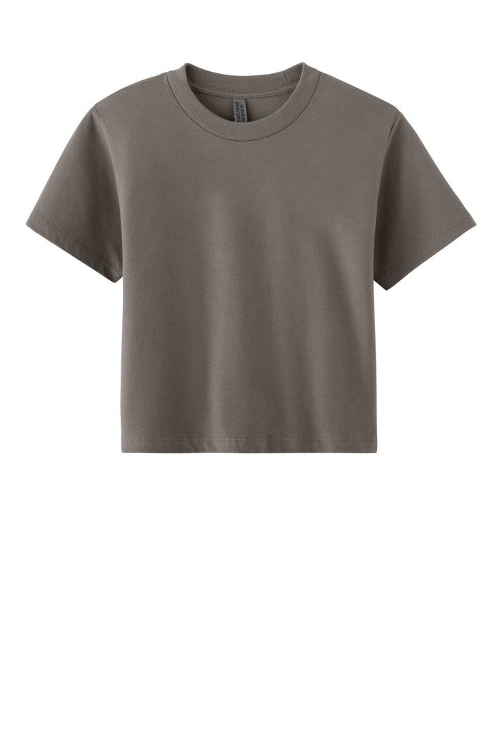 Front View of Shiitake Next Level Apparel Women's Heavyweight Boxy Tee NL7610