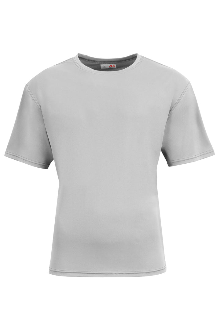 Front View of Silver A4 AirFlex Short Sleeve Tee A4N3531