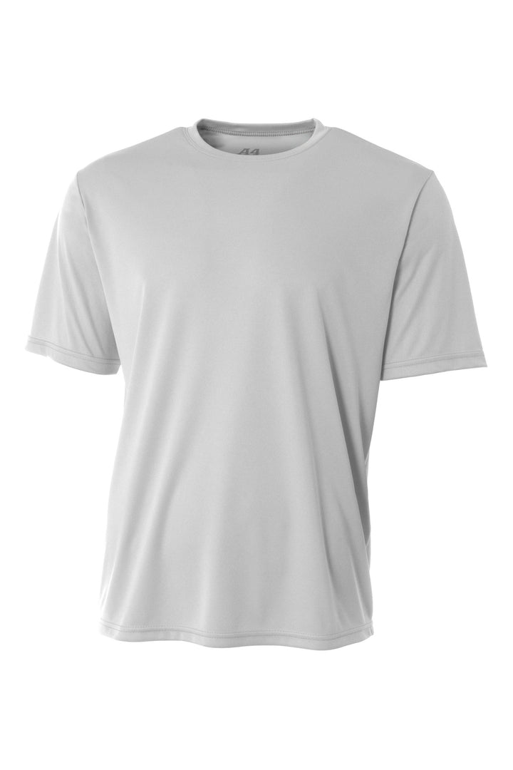 Front View of Silver A4 Cooling Performance Short Sleeve Tee A4N3142