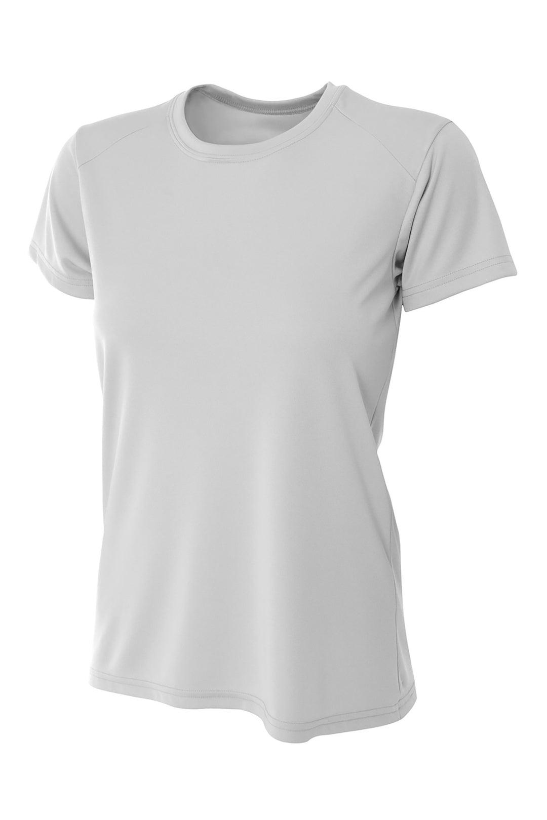 Front View of Silver A4 Women's Cooling Performance Short Sleeve Tee A4NW3201