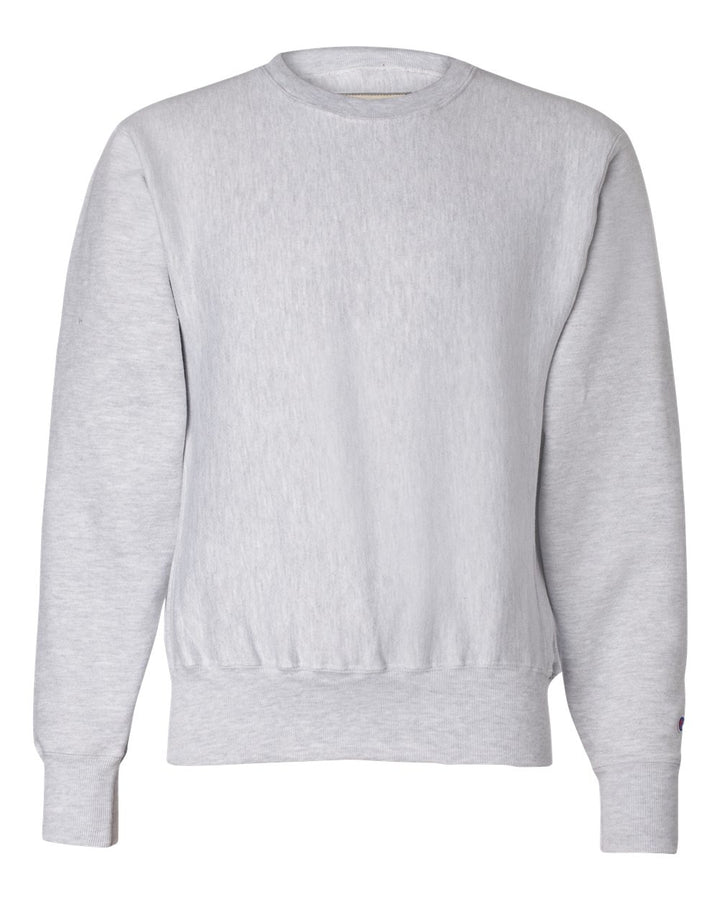 Front View of Silver Grey Reverse Weave® Crewneck Sweatshirt - S149