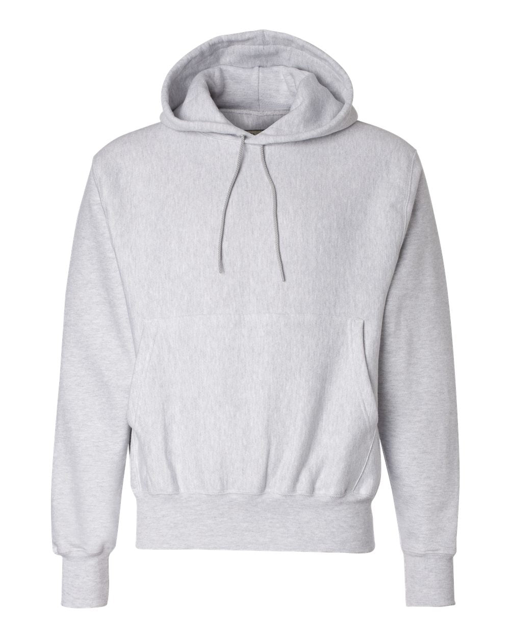 Front View of Silver Grey Reverse Weave® Hooded Sweatshirt - S101