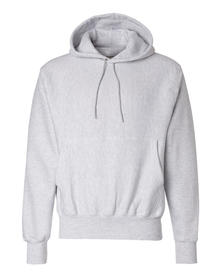 Front View of Silver Grey Reverse Weave® Hooded Sweatshirt - S101