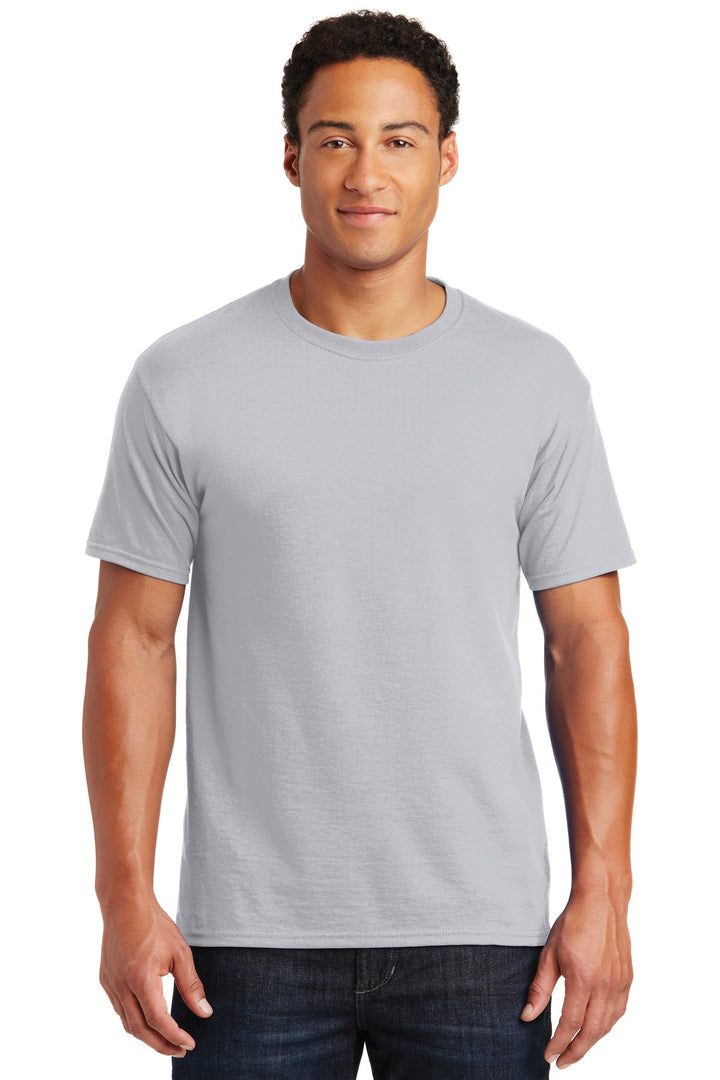Front View of Silver Jerzees - Dri-Power 50/50 Cotton/Poly T-Shirt. 29M