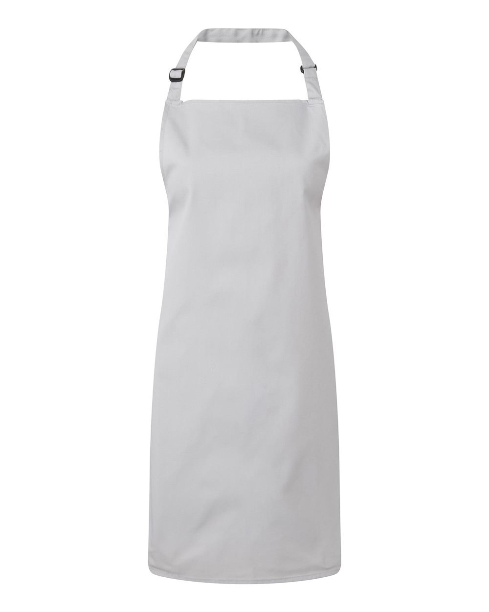 Front View of Silver Recycled Bib Apron - RP150