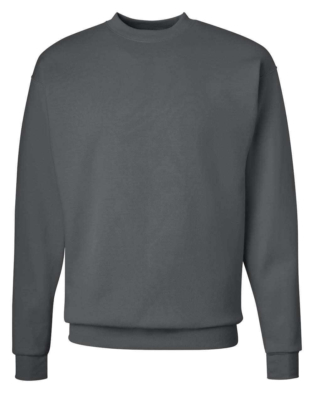 Front View of Smoke Grey Ecosmart® Crewneck Sweatshirt - P160