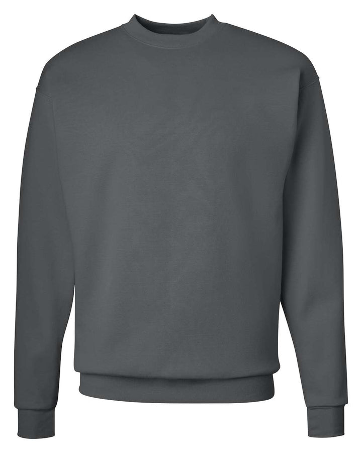 Front View of Smoke Grey Ecosmart® Crewneck Sweatshirt - P160