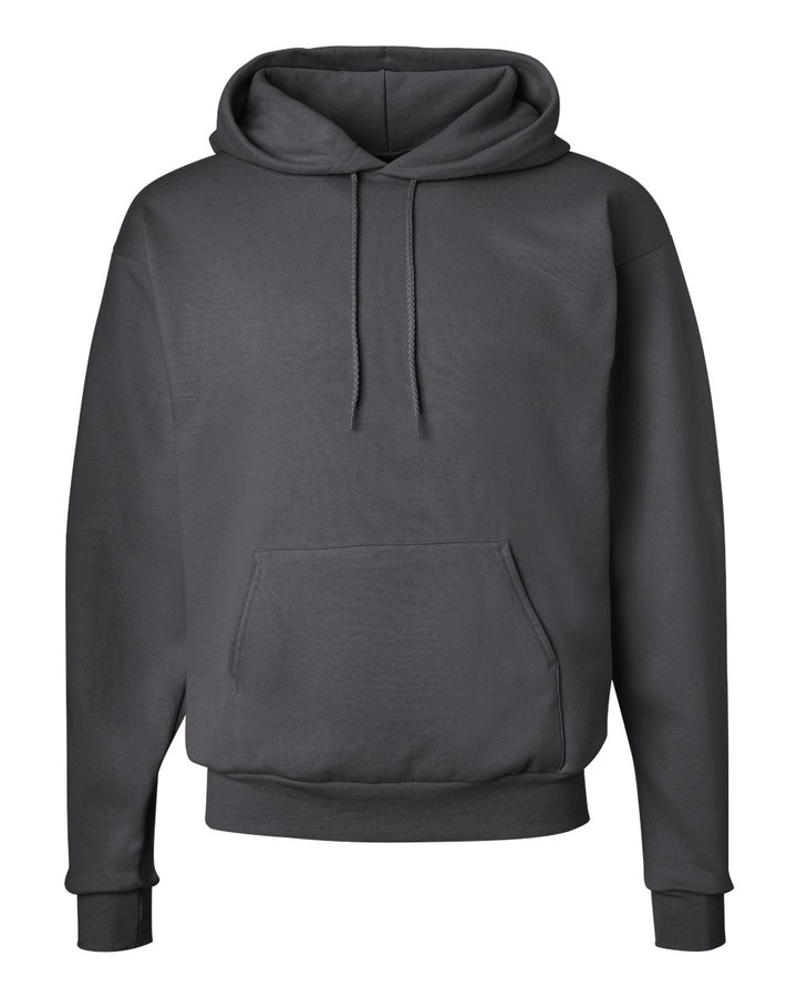 Front View of Smoke Grey Ecosmart® Hooded Sweatshirt - P170