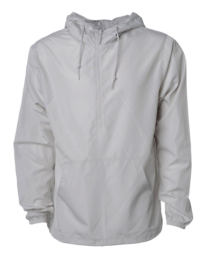 Front View of Smoke Lightweight Quarter-Zip Windbreaker Pullover Jacket - EXP54LWP