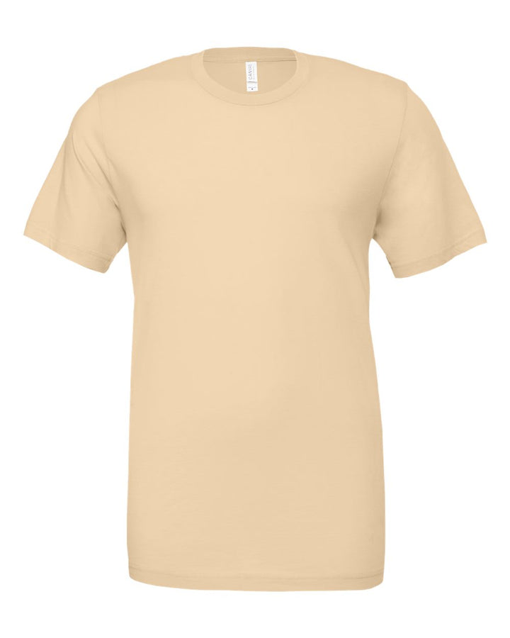 Front View of Soft Cream Jersey Tee - 3001