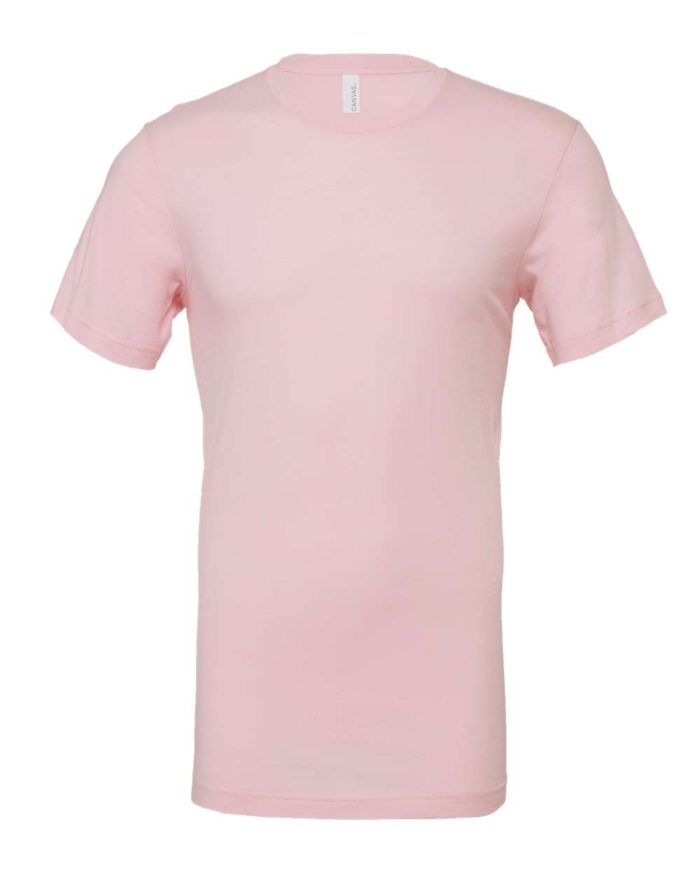 Front View of Soft Pink Jersey Tee - 3001